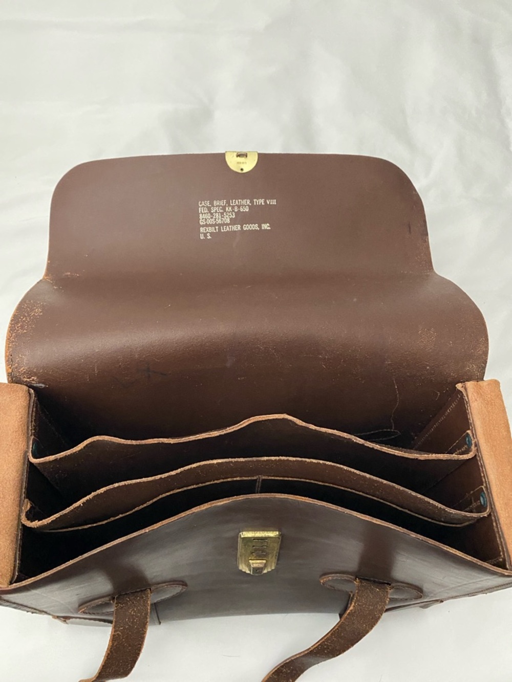 Vintage US Government Pilot Briefcase Leather Type VIII - Picture 14 of 15